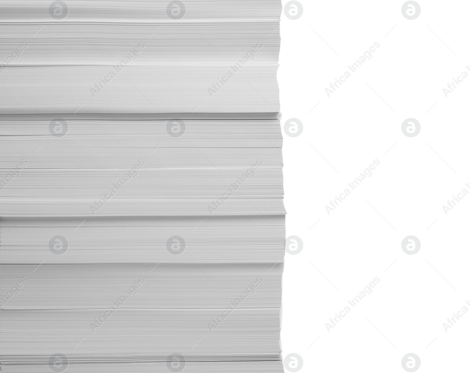 Photo of Stack of paper sheets on white background