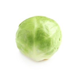 Fresh tasty Brussels sprout on white background