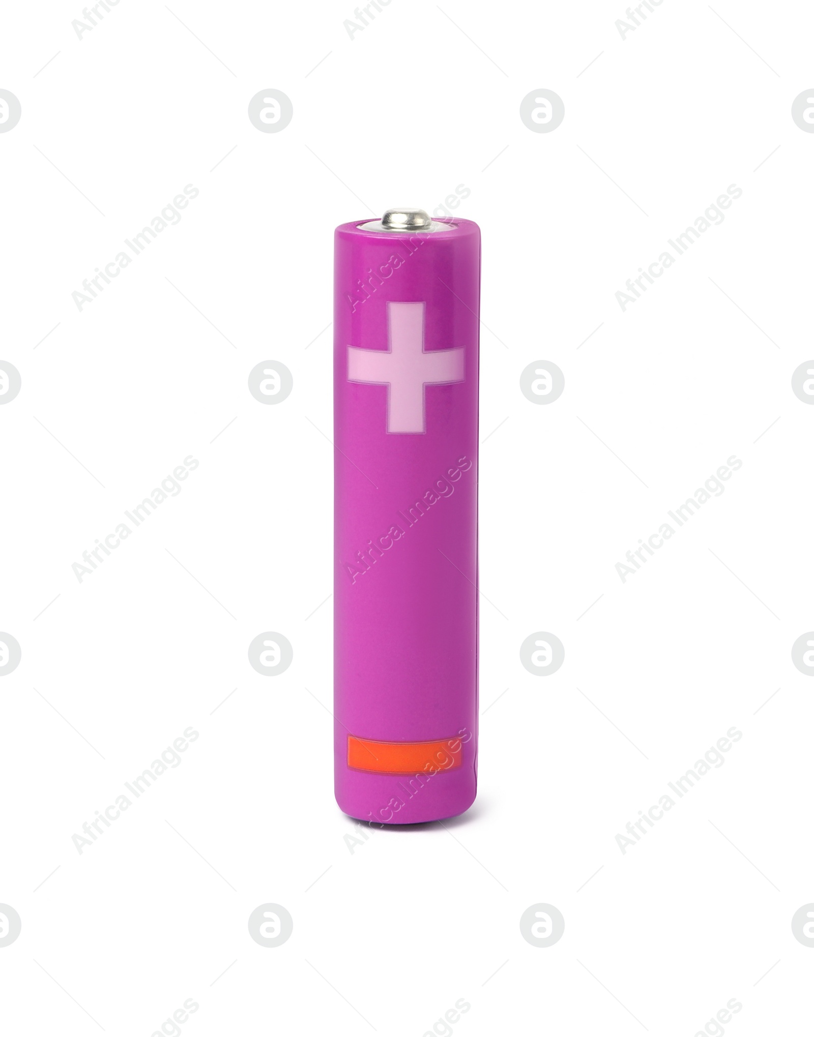 Photo of New AAA size battery isolated on white