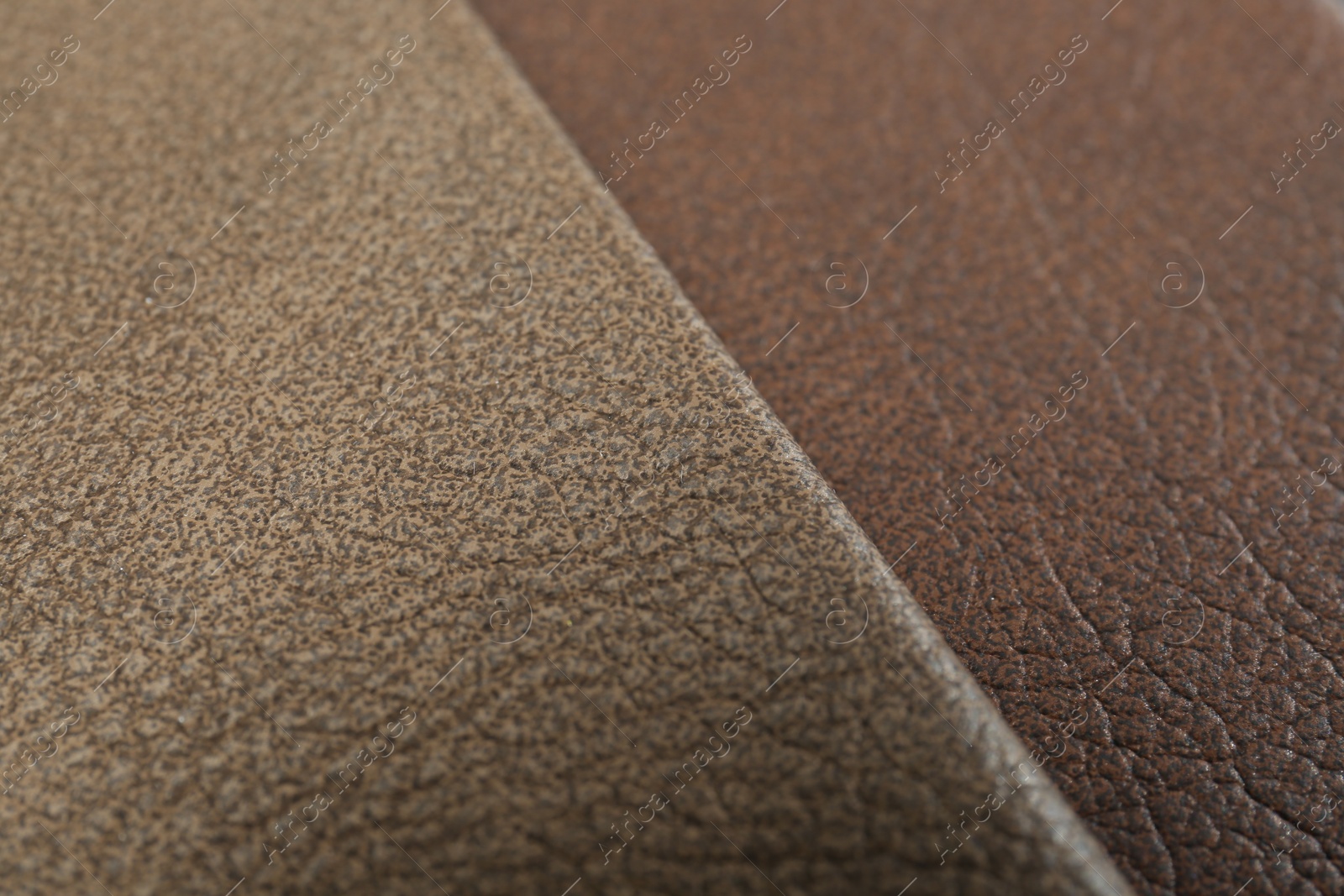 Photo of Different natural types of leather as background, closeup view