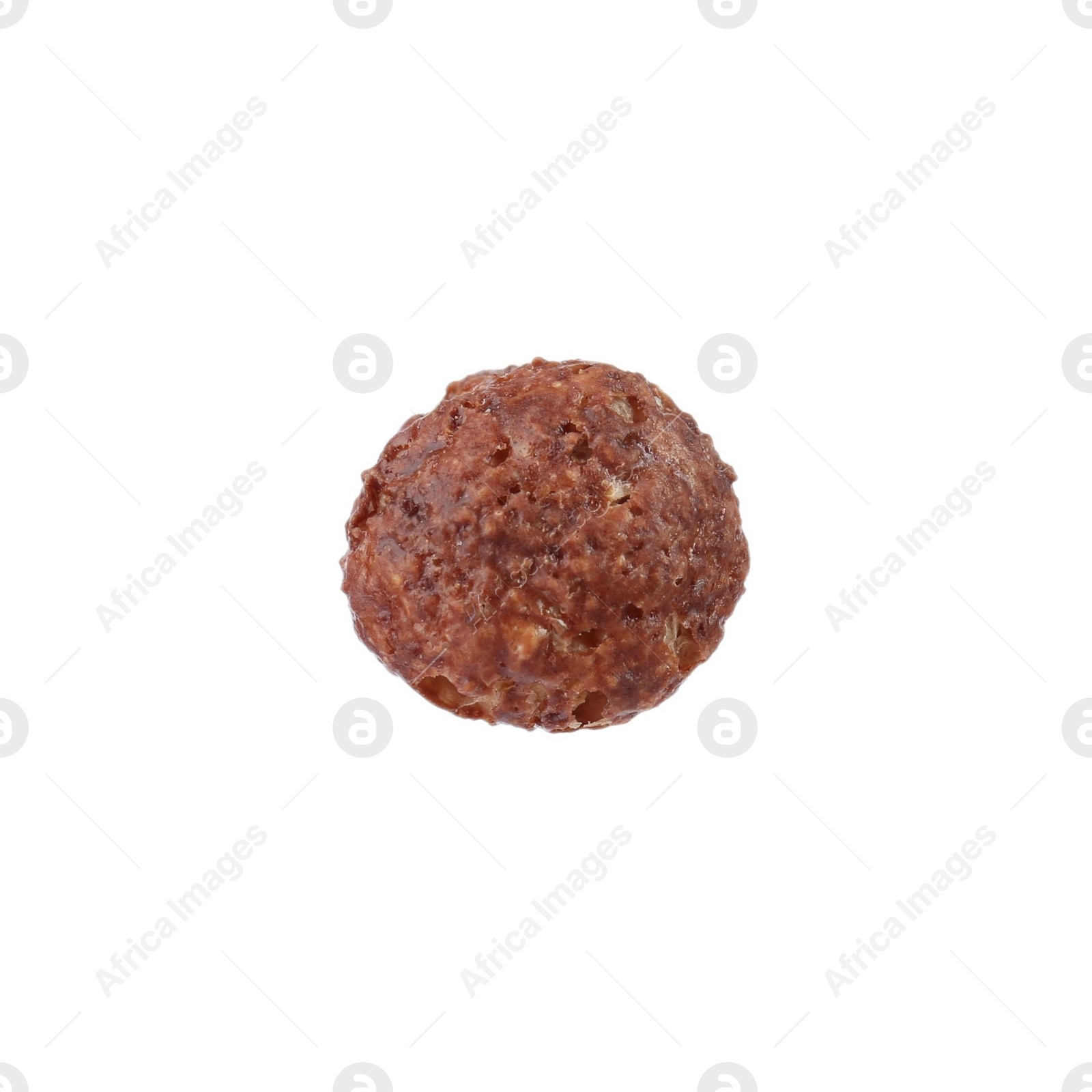 Photo of Sweet crispy chocolate corn ball isolated on white