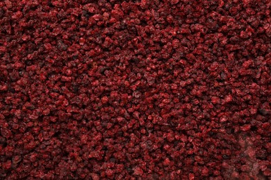 Photo of Dried red currants as background, top view