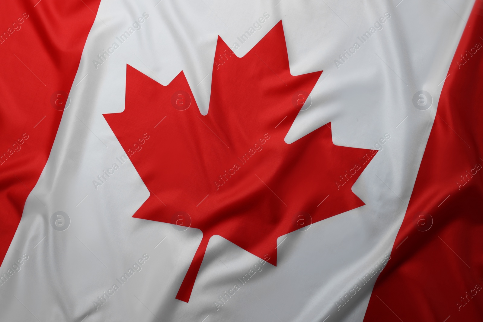 Photo of Flag of Canada as background, top view