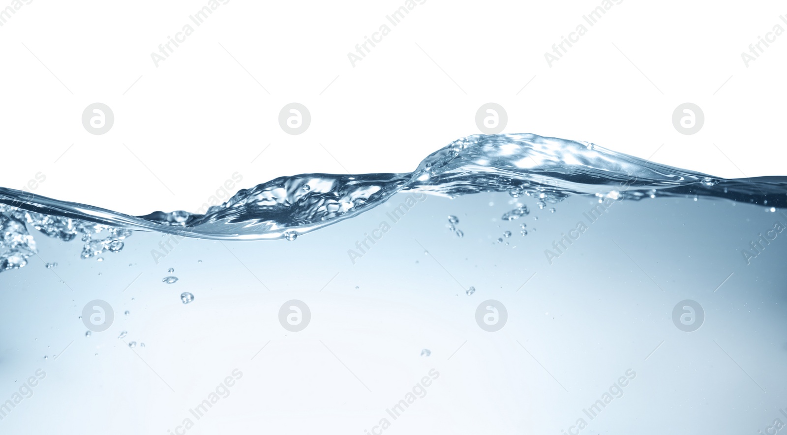 Photo of Transparent clear water wave on grey background
