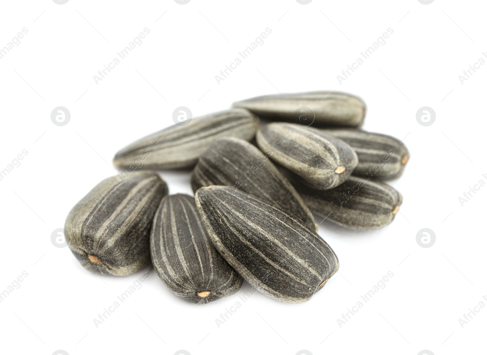 Photo of Raw organic sunflower seeds isolated on white