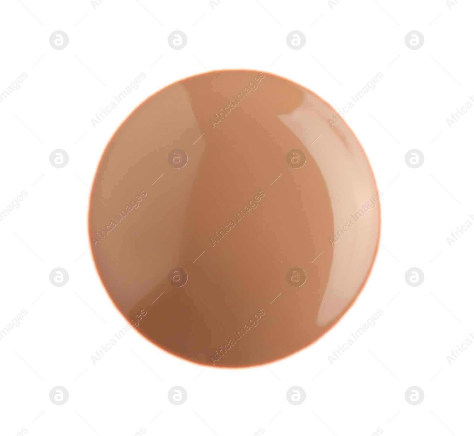 Photo of Drop of liquid skin foundation isolated on white, top view
