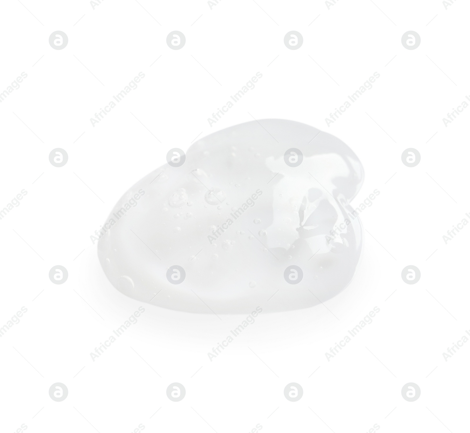 Photo of Sample of transparent cosmetic gel isolated on white