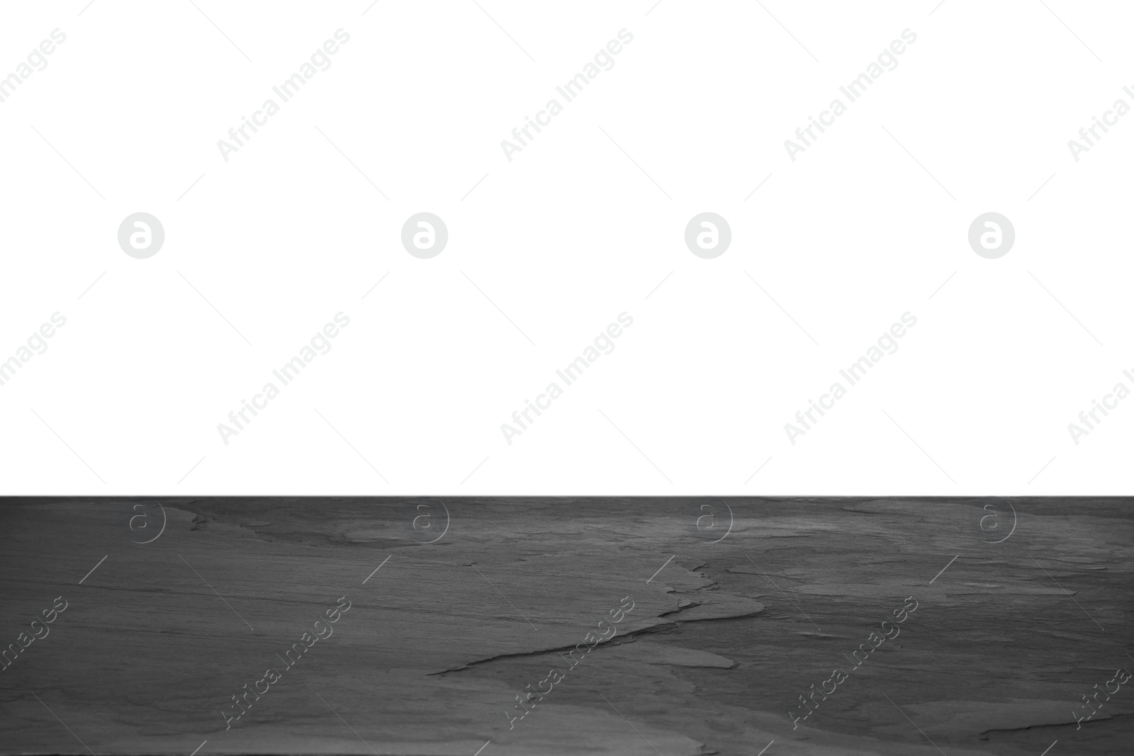 Photo of Empty stone surface against white background. Mockup for design