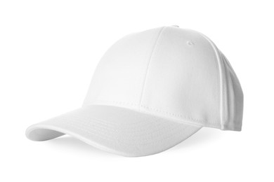 One stylish baseball cap isolated on white