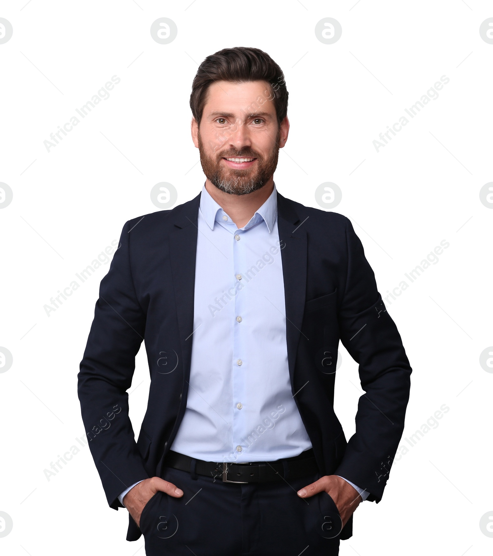 Image of Portrait of handsome man isolated on white