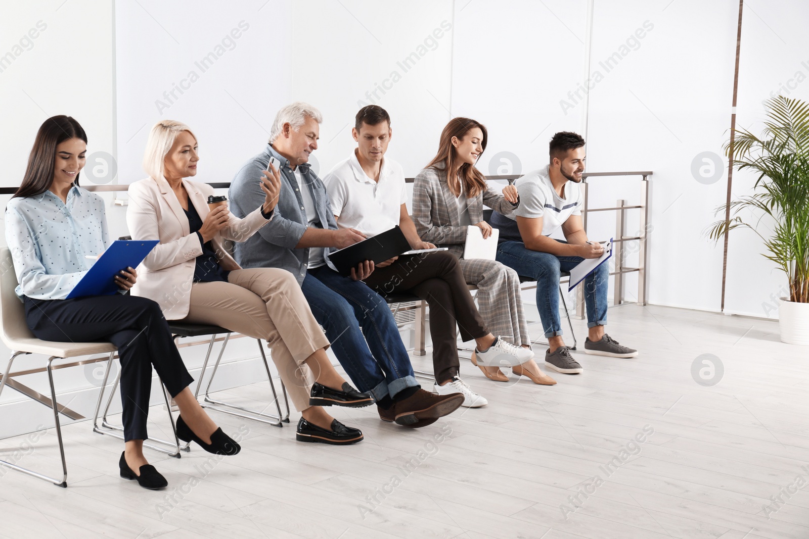 Photo of People waiting for job interview in office