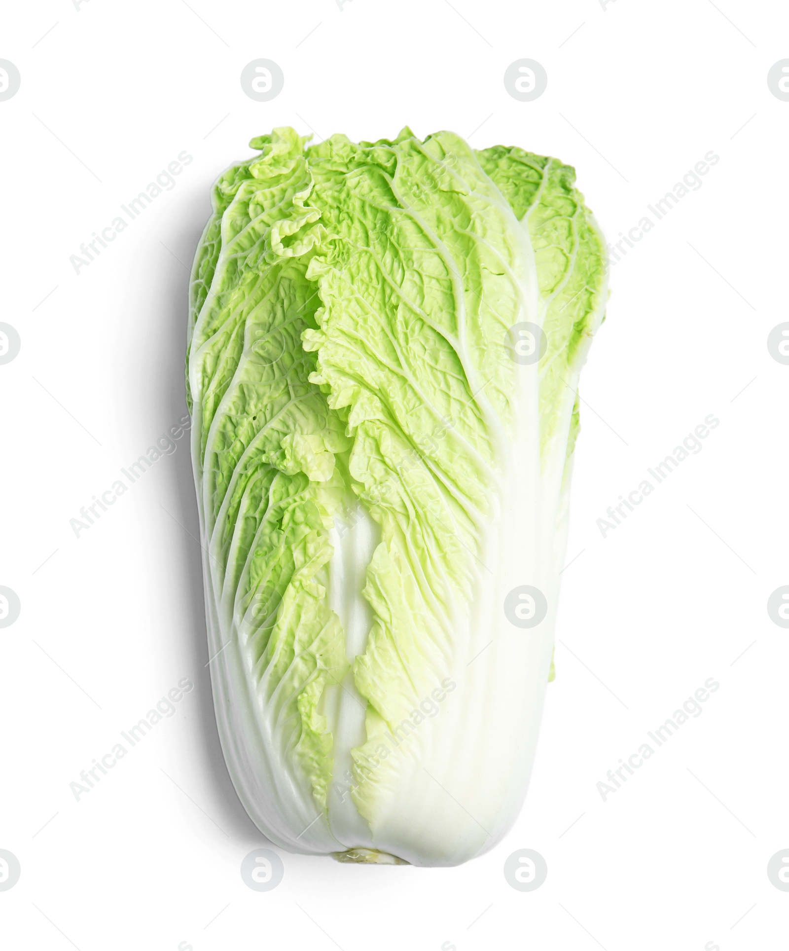 Photo of Fresh ripe cabbage on white background