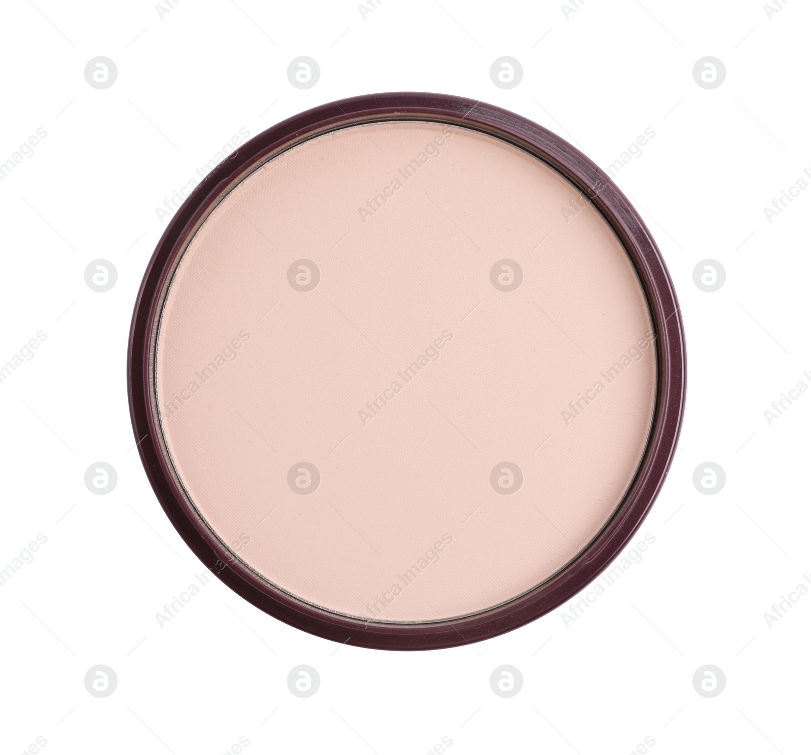 Photo of Face powder isolated on white, top view