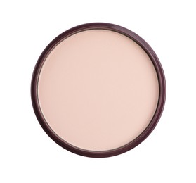 Photo of Face powder isolated on white, top view