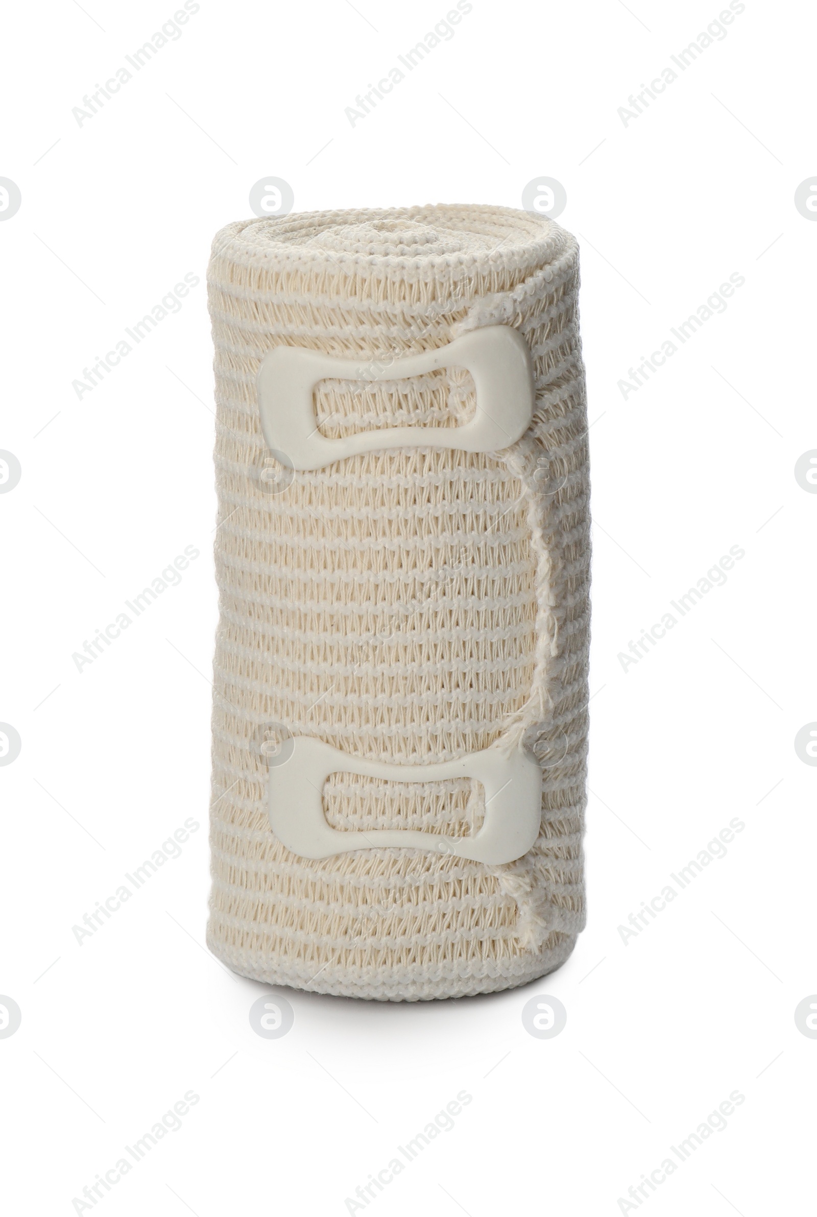 Photo of One medical bandage roll isolated on white
