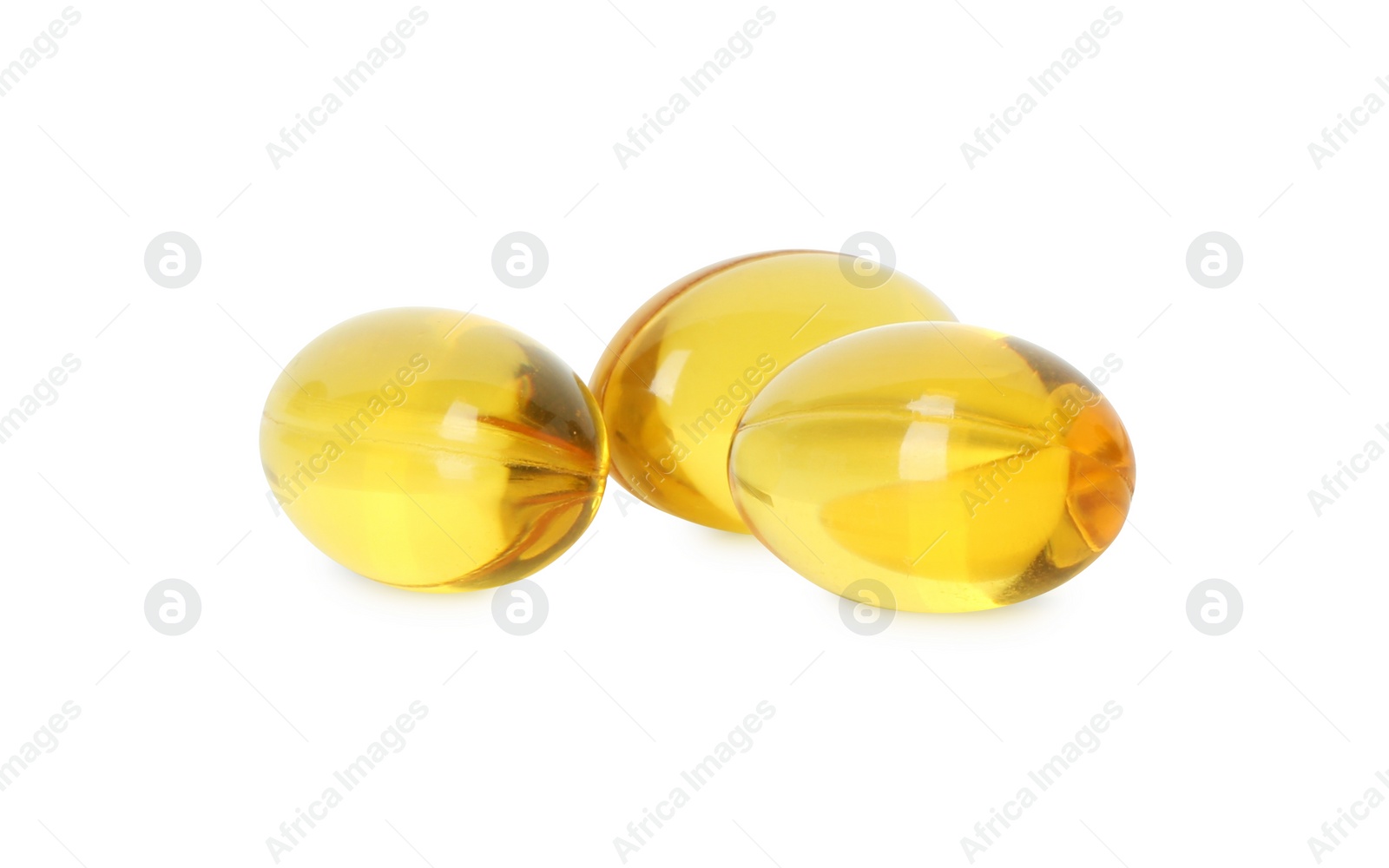 Photo of Vitamin capsules isolated on white. Health supplement