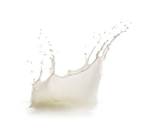 Splash of fresh milk isolated on white