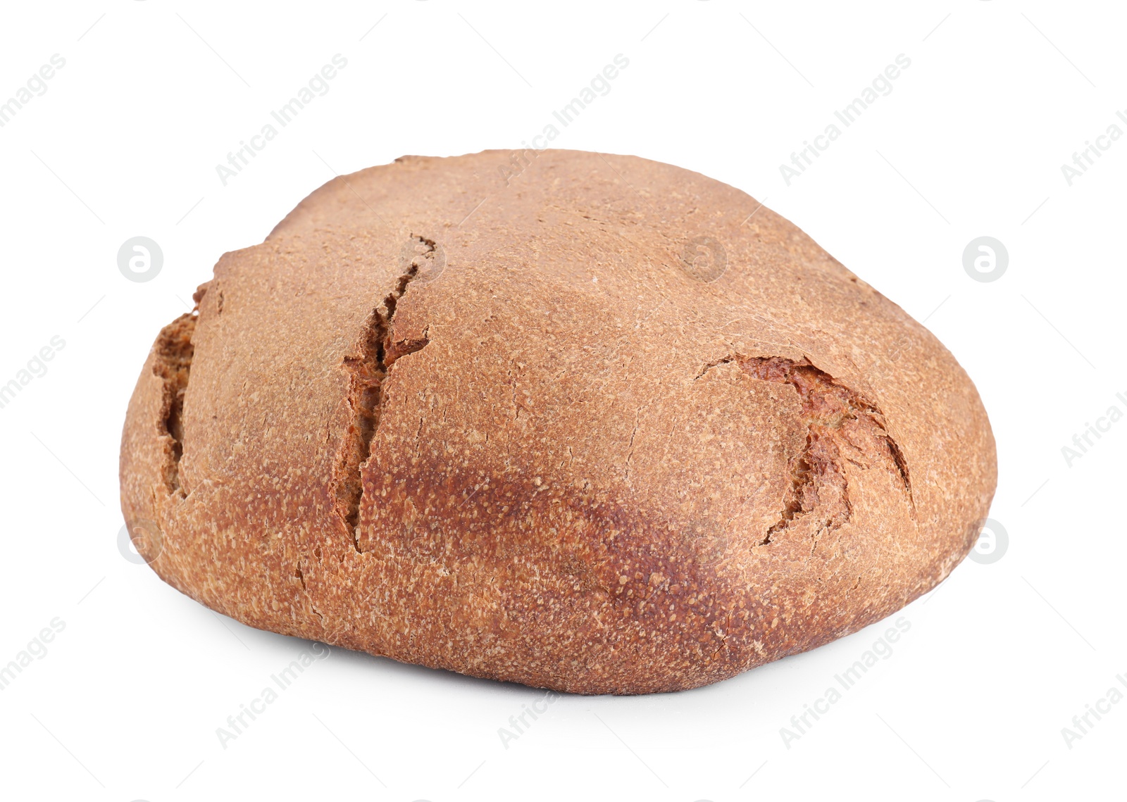 Photo of Freshly baked sourdough bread isolated on white