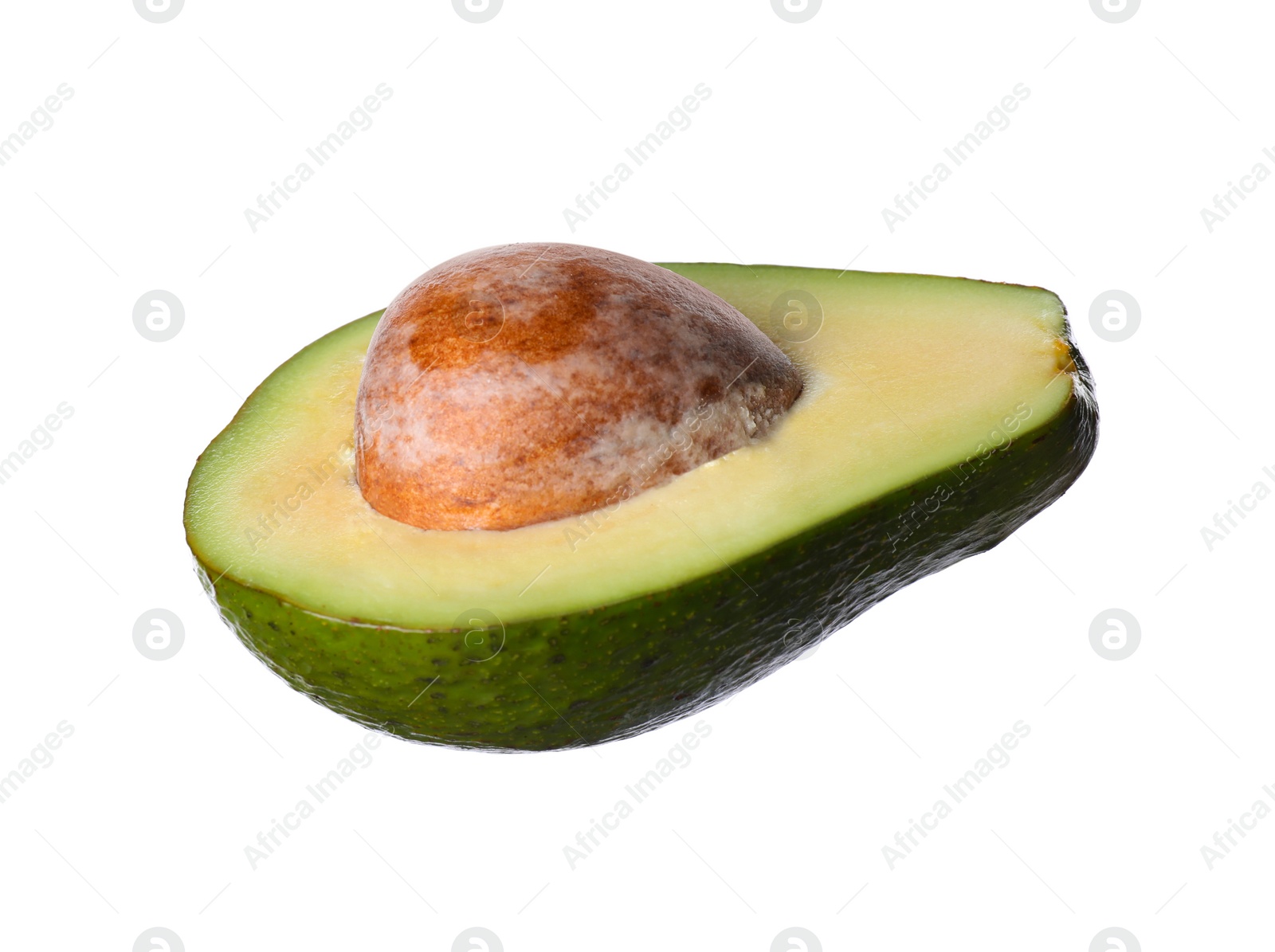 Photo of Half of ripe avocado isolated on white