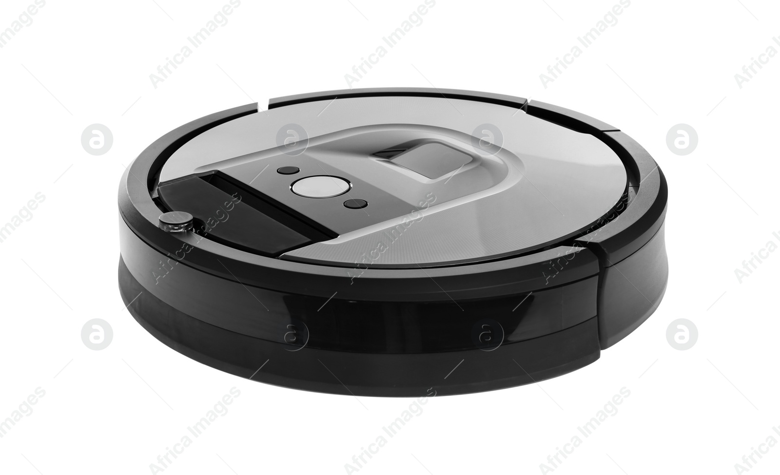 Photo of Modern robotic vacuum cleaner isolated on white