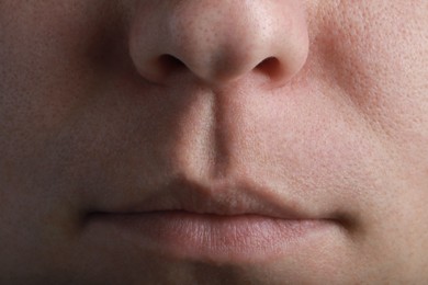 Photo of Closeup view of man with healthy skin