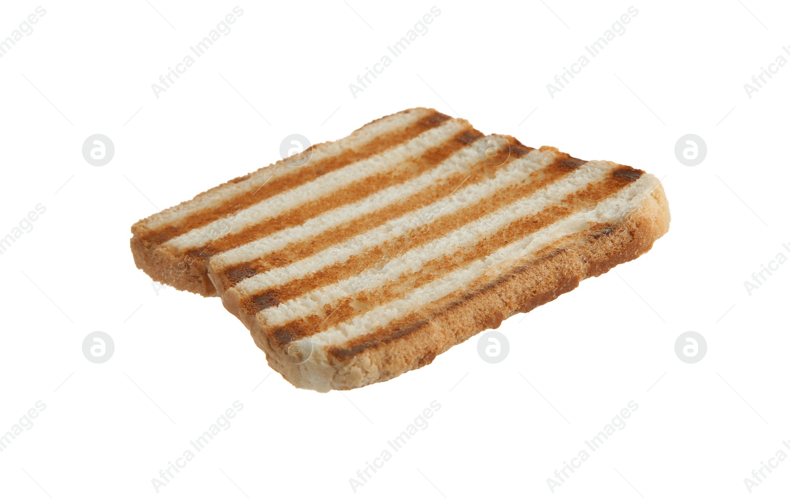 Photo of Slice of toasted bread isolated on white