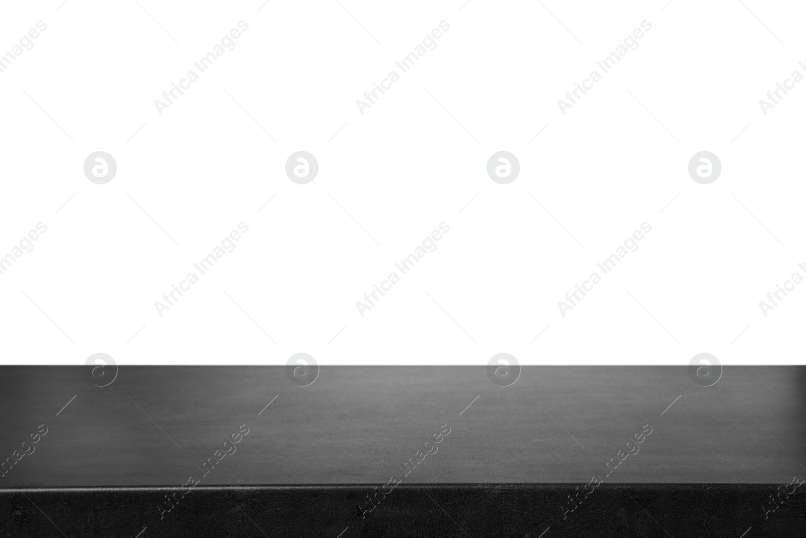 Photo of Empty stone surface against white background. Mockup for design