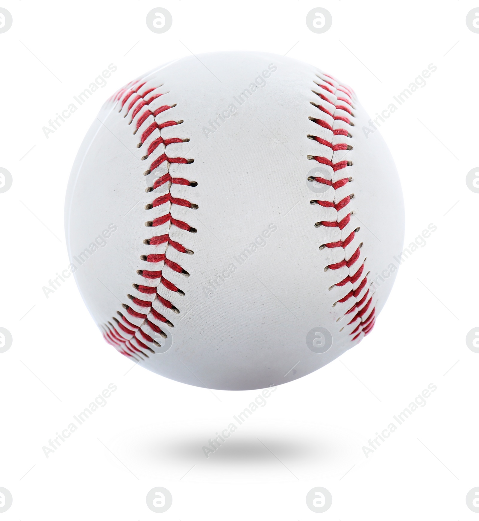 Image of One new baseball ball on white background