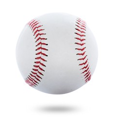 Image of One new baseball ball on white background