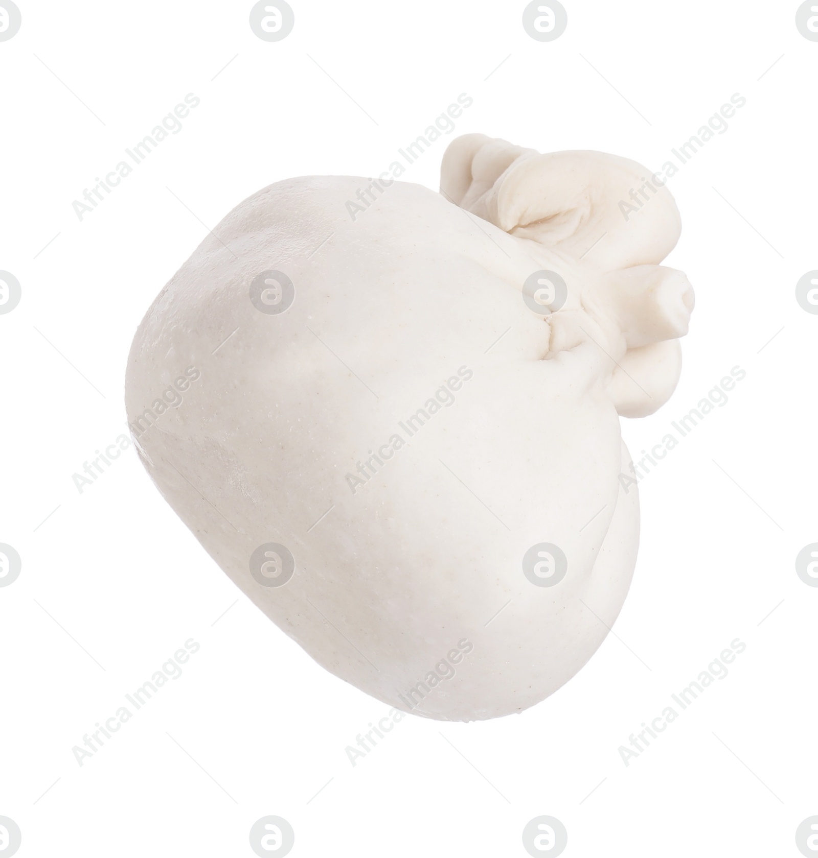 Photo of Uncooked khinkali (dumpling) isolated on white. Georgian cuisine