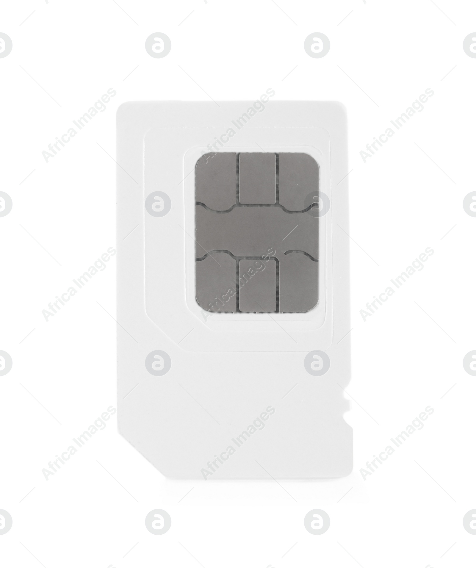 Photo of Modern mini SIM card isolated on white