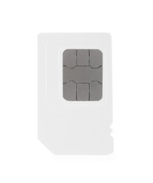 Photo of Modern mini SIM card isolated on white