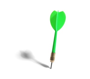 Green dart arrow for game on white background