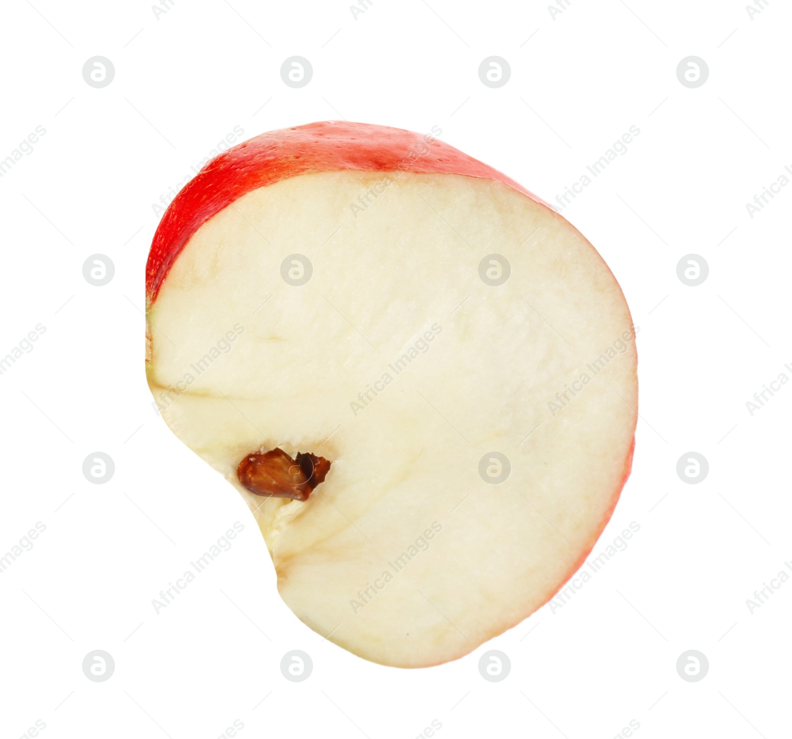 Photo of Slice of fresh apple on white background