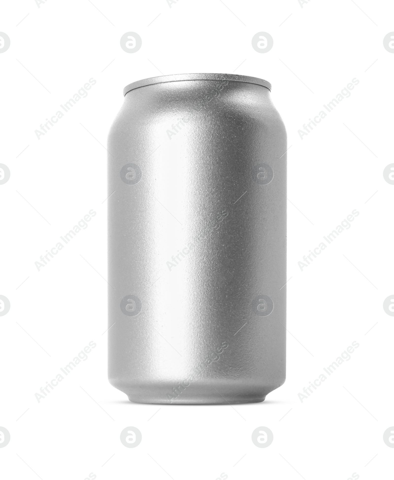 Photo of Can of energy drink isolated on white. Mockup for design