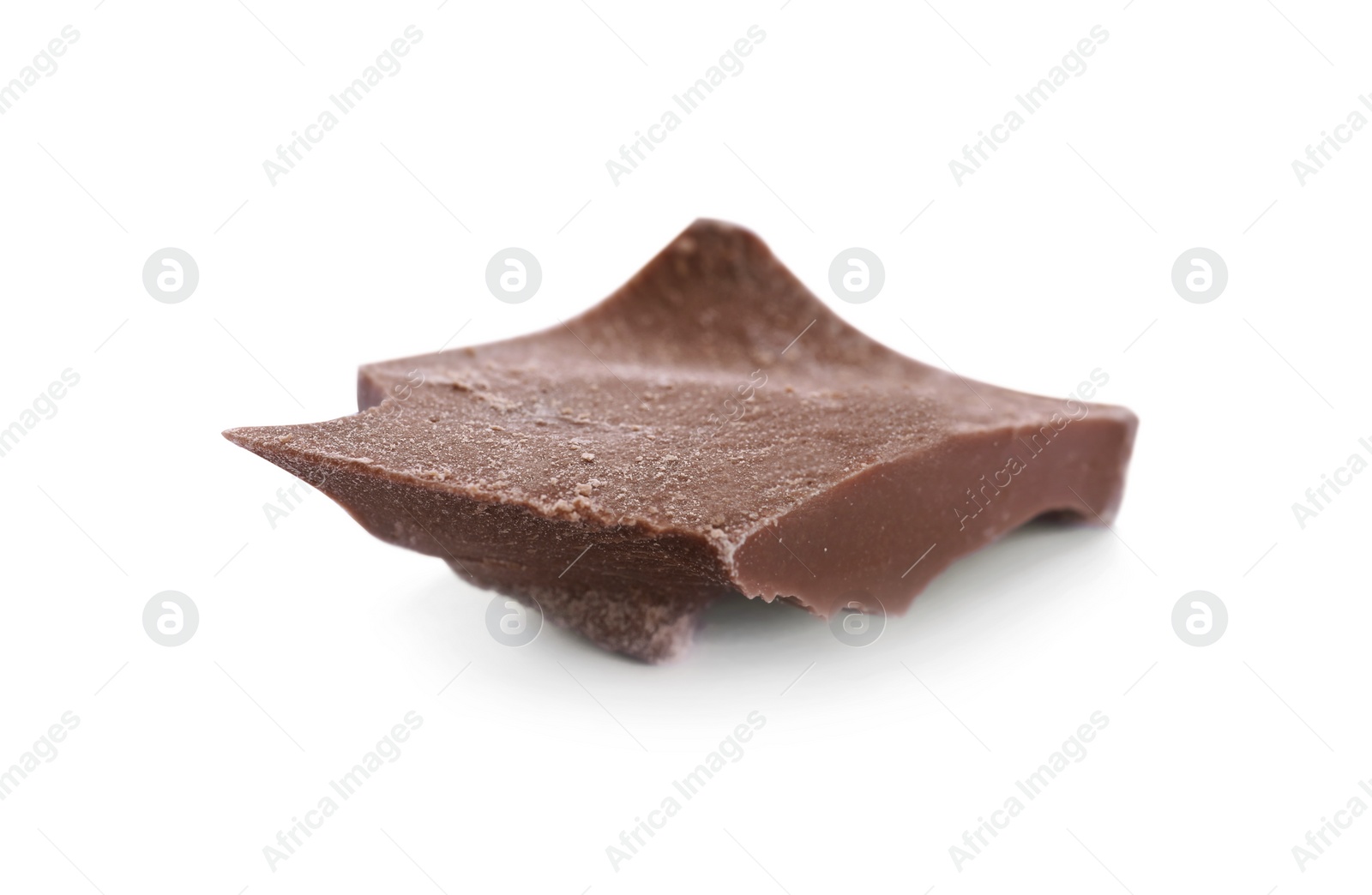 Photo of Piece of milk chocolate isolated on white