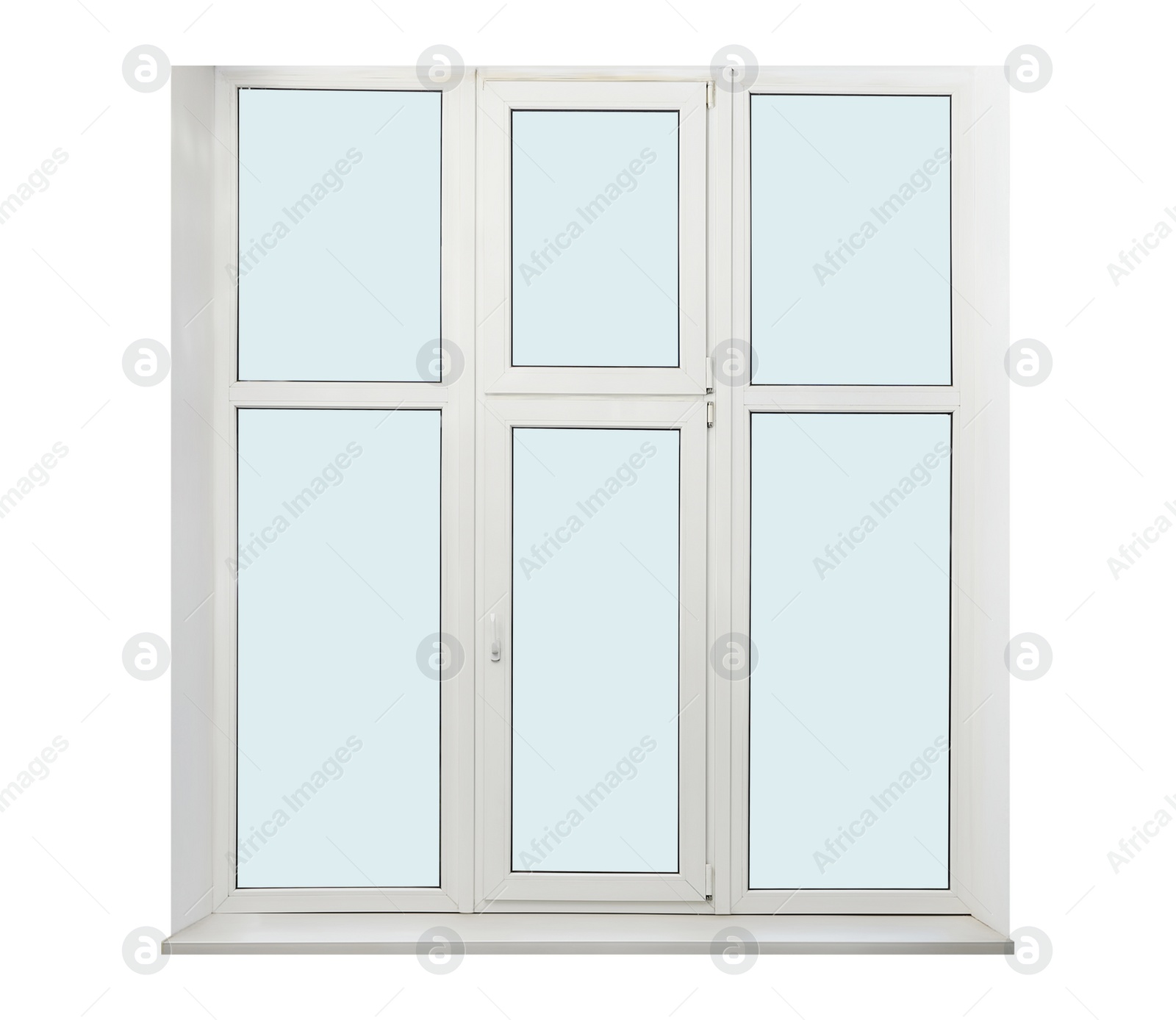 Image of Modern stylish big window isolated on white