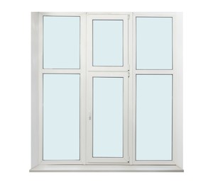 Image of Modern stylish big window isolated on white