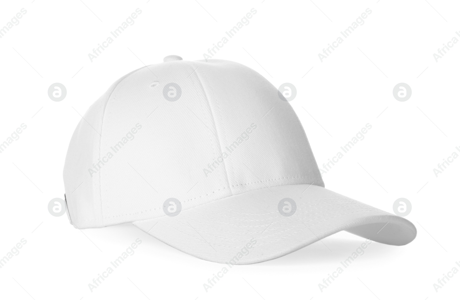 Photo of One stylish baseball cap isolated on white