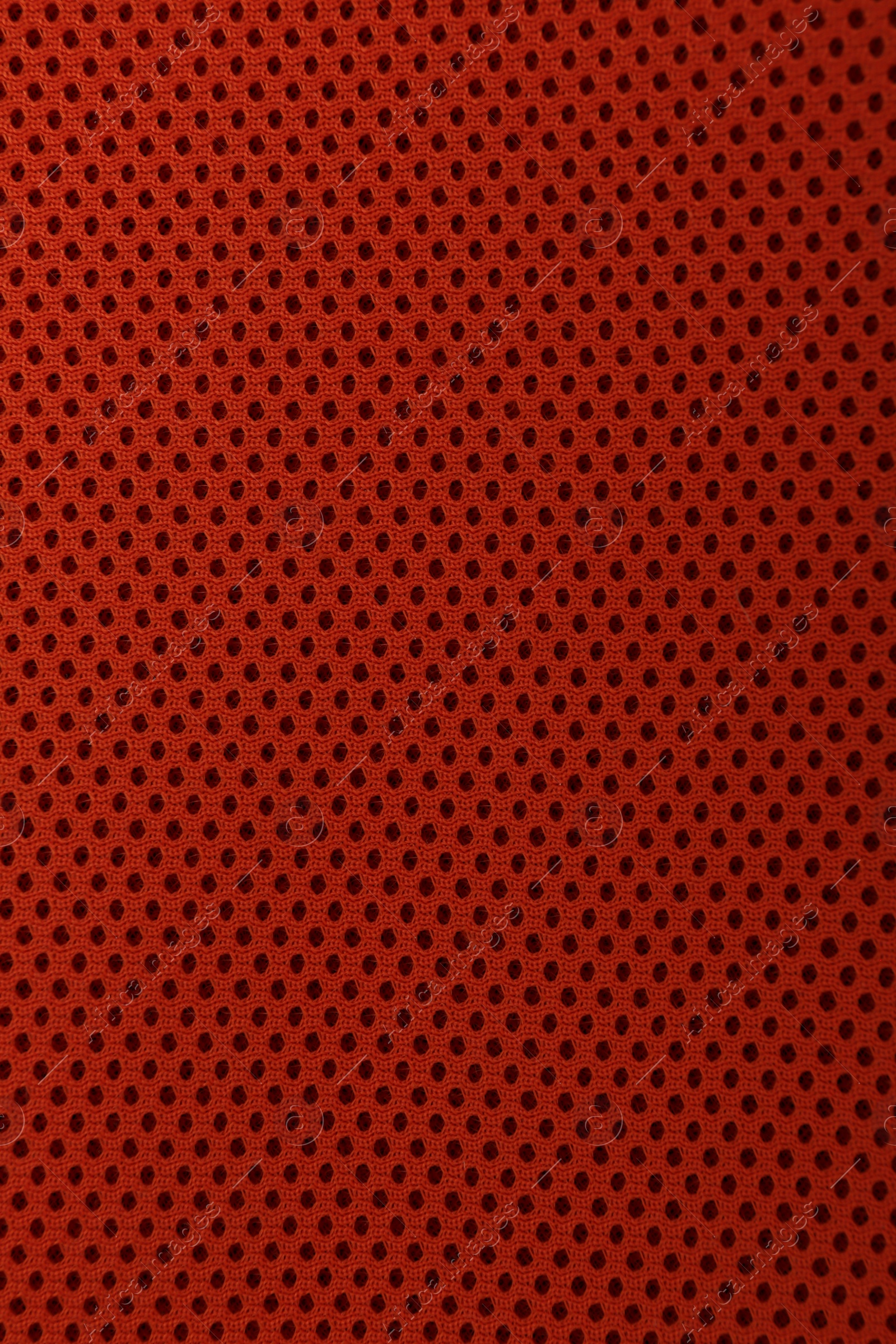 Photo of Texture of orange fabric as background, top view