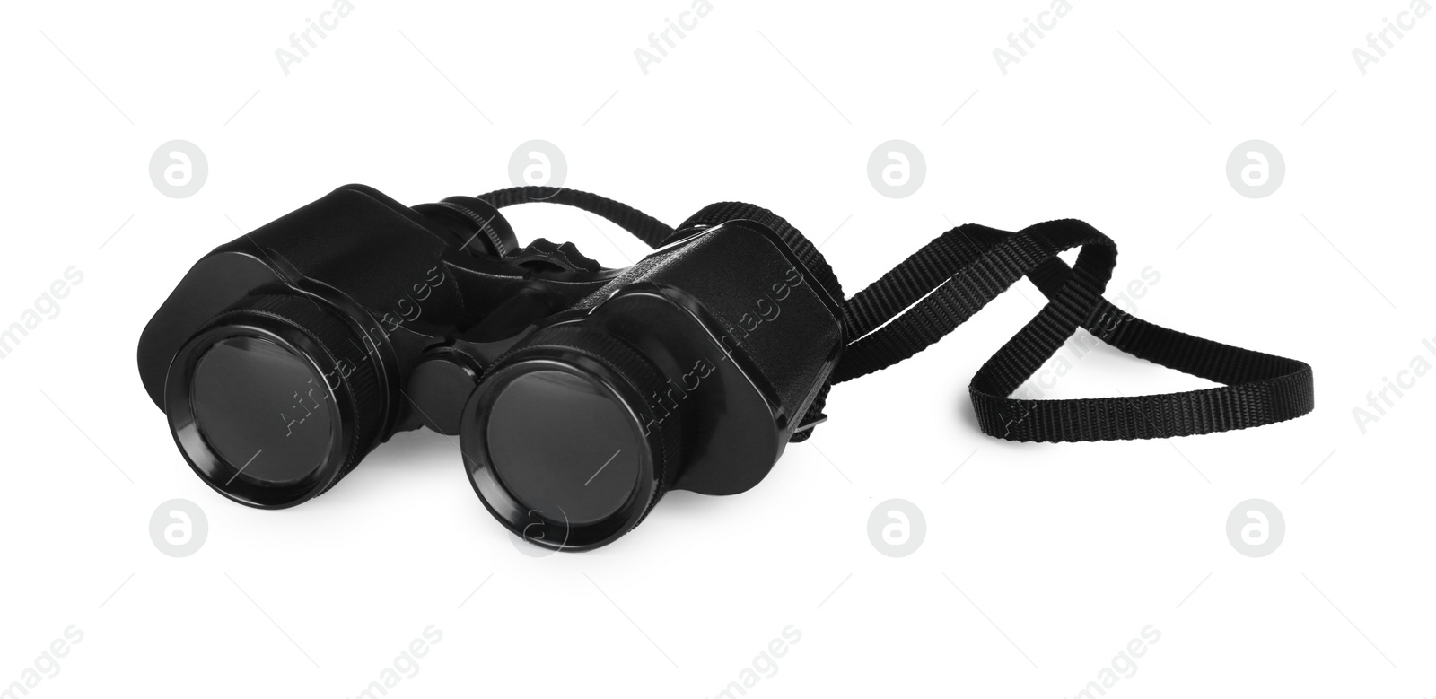 Photo of Modern binoculars isolated on white. Optical instrument