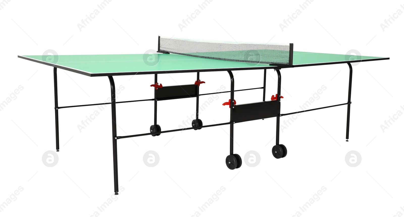 Image of Green ping pong table isolated on white