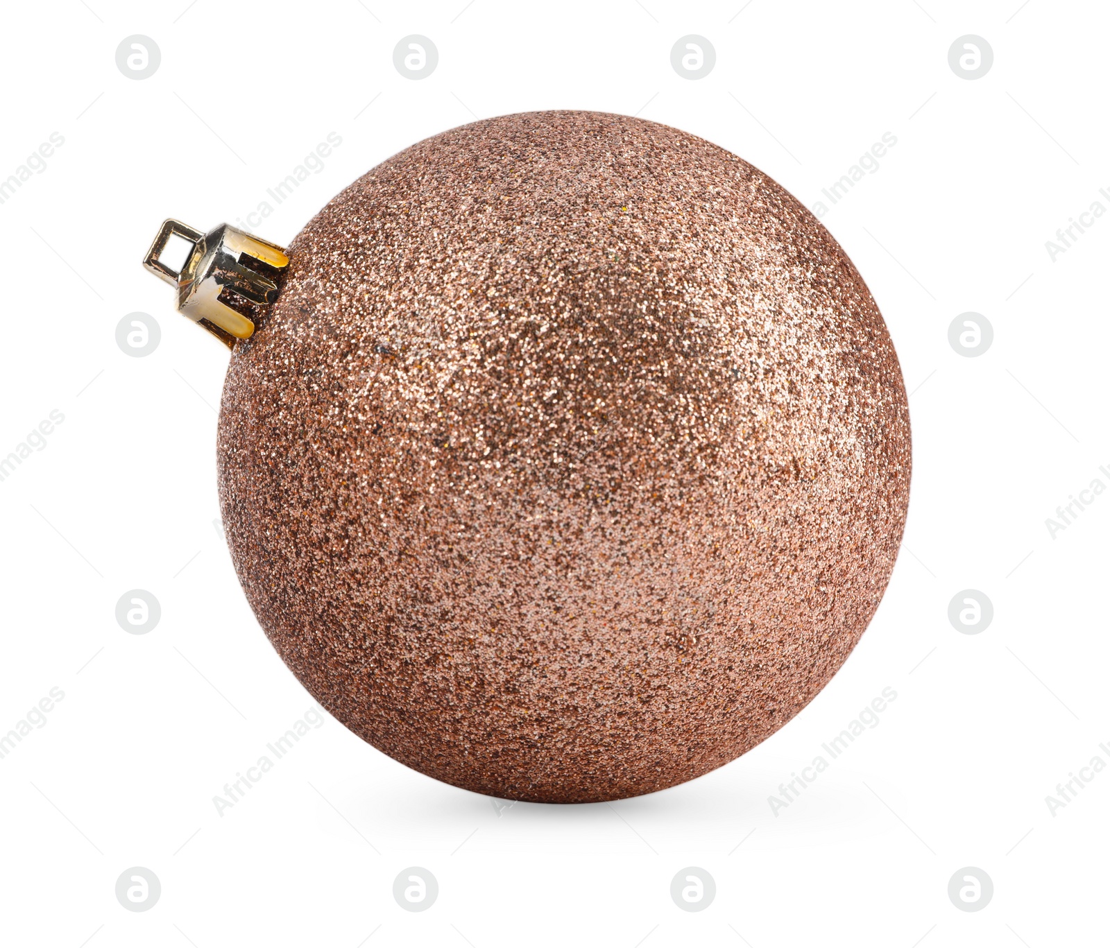 Photo of Beautiful glitter Christmas ball isolated on white