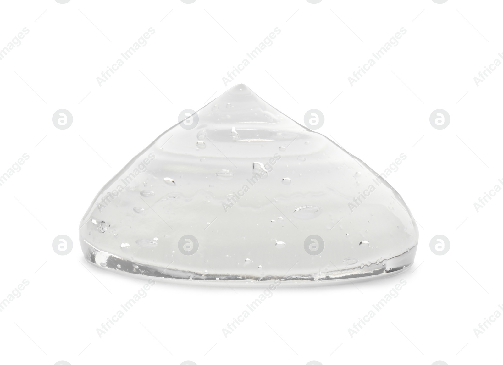 Photo of Sample of clear cosmetic gel isolated on white