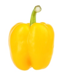 Ripe yellow bell pepper isolated on white