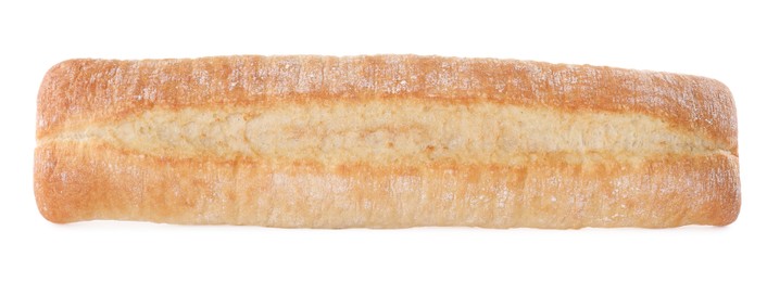 Tasty baguette isolated on white. Fresh bread