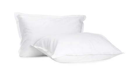 Photo of Two new soft pillows isolated on white