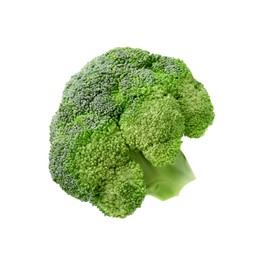 Fresh raw green broccoli isolated on white