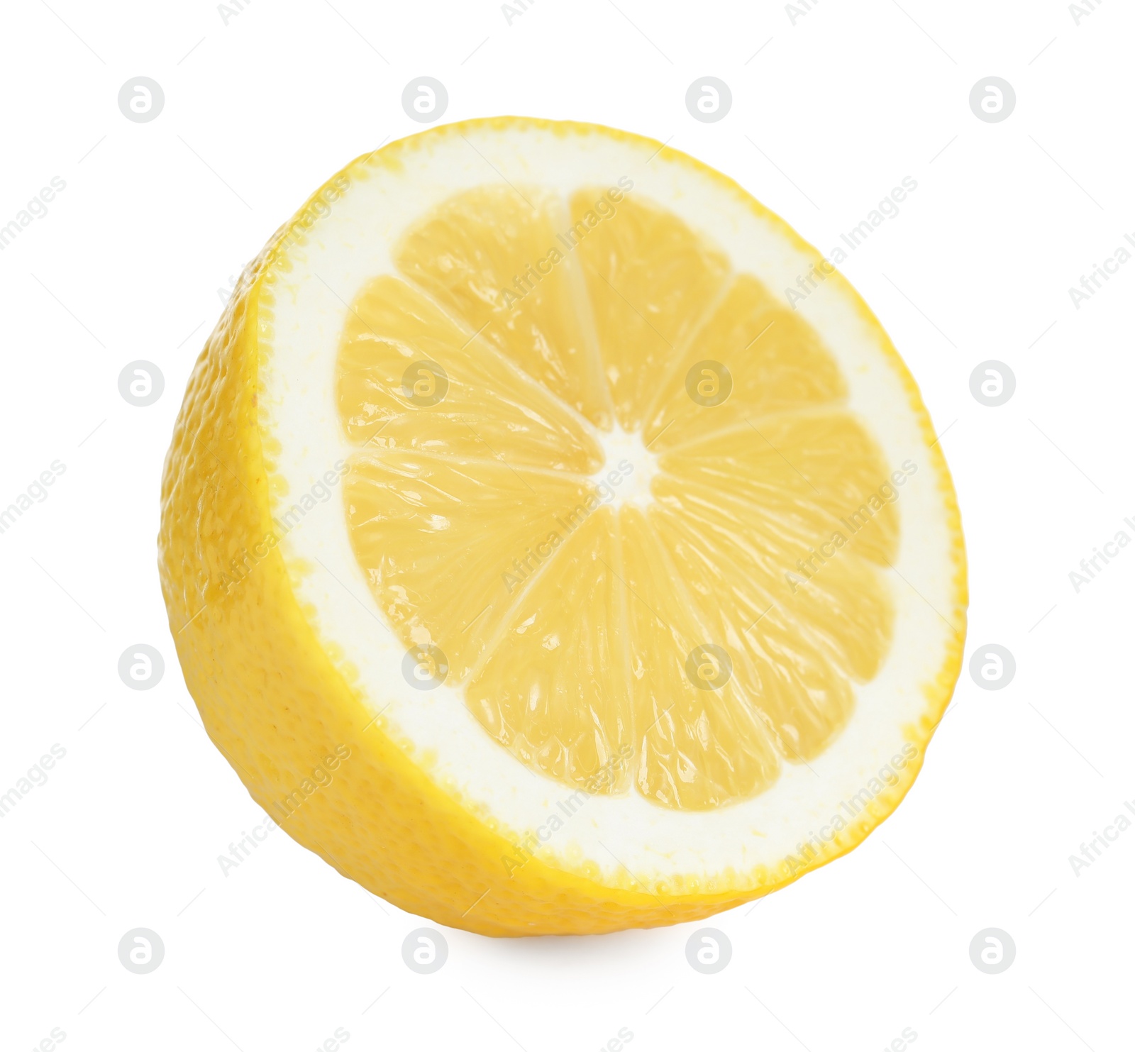 Photo of Half of fresh lemon isolated on white