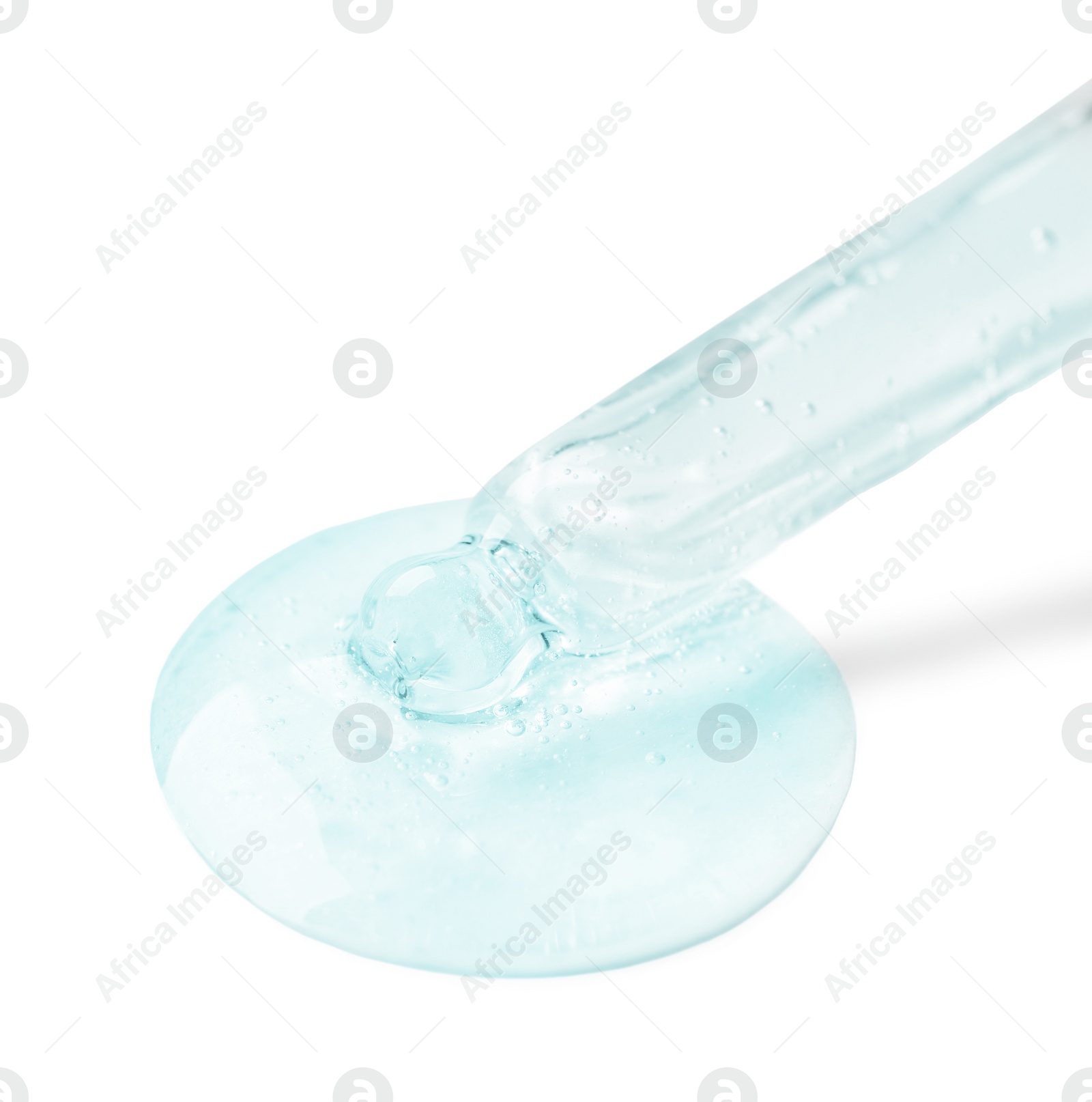 Image of Dropper with serum on white background. Skin care product